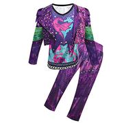 laughZuaia Fancy Dressing Up Costume amusant + veste + pantalon - Descendants 3 fois Evie classique - Costume d'Halloween pour adultes et enfants - Cadeaux pour adultes et enfants (120, fois)