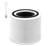 Laukowind Lot de 2 purificateurs d'air pour Levoit Core 300 & Core300S - Filtre de rechange au charbon actif 2 en 1 - Blanc