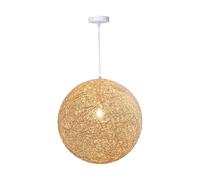 LAUMZX Ligne de corde de chanvre naturel lampes suspendues sphériques plafonnier en rotin restaurant chambre salon balcon salle à manger éclairage de magasin de vêtements