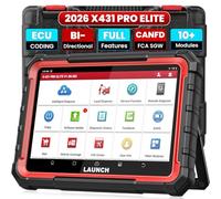 Launch 2024 X431 Pro Elite OBD2 Valise Diagnostic Auto, Bi-directionnel, Codage en Ligne de l'ECU, Diagnostic Complet du système,37+ Services de réinitialisation,CANFD DOIP,FCA,Programme de clé