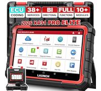 Launch 2024 X431 Pro Elite OBD2 Valise Diagnostic Auto, Bi-directionnel, Codage en Ligne de l'ECU, Diagnostic Complet du système,37+ Services de réinitialisation,CANFD DOIP,FCA,Programme de clé