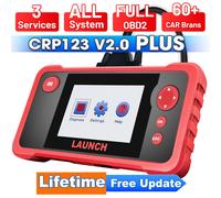 LAUNCH CRP123 V2.0 Plus Scanner OBD2, Outil de diagnostic multi-systèmes avec 3 fonctions de réinitialisation (Service d'huile, Réapprentissage de l'accélérateur, Réinitialisation SAS), Outil de CRP12