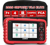 LAUNCH CRP123X V3.0 Valise Diagnostic Auto OBD2 Professionnelle - Compatible Toutes Marques, Diagnostic 4 Systèmes, Reset EPB/FAP/Vidange, SAS/BMS/TPMS, Test Batterie, Lecture VIN avec Maj GRATUITES