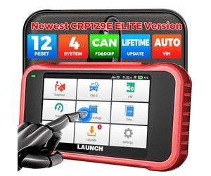 LAUNCH CRP129E V2.0 Valise Diagnostic Auto 4du système Moteur ABS SRS Boîte de Vitesses Diagnostic Voiture,12 Réinitialisation Huile/EPB/SAS/TPMS/BMS/Codage injecteur/ABS/DPF Diagnostic Voiture