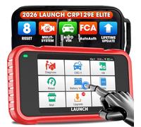 LAUNCH CRP129E V3.0 Elite Valise Diagnostic Auto ABS/SRS/TCM/Moteur 4 systèmes 12 Réinitialisation Huile/EPB/SAS/ABS/TPMS/BMS/AFS/DPF/Ad-Blue/injecteurs/AFS Réinitialisatio Calibration A/F Auto VIN