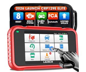LAUNCH CRP129E V3.0 Elite Valise Diagnostic Auto ABS/SRS/TCM/Moteur 4 systèmes 12 Réinitialisation Huile/EPB/SAS/ABS/TPMS/BMS/AFS/DPF/Ad-Blue/injecteurs/AFS Réinitialisatio Calibration A/F Auto VIN