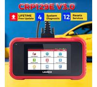 LAUNCH CRP129E V3.0 Scanner de diagnostic OBD2 - CAN FD & DoIP, Diagnostic de 4 systèmes, 12 fonctions de réinitialisation, y compris la codification des injecteurs, Mises à jour logicielles gratuites