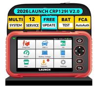 LAUNCH CRP129i V2.0 ELITE Valise Diagnostic Auto obd2 Scanner, Diagnostic Voiture Multimarque Francais, 12 Réinitialisation Service