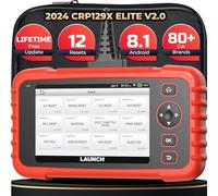 LAUNCH CRP129X V2.0 Valise Diagnostic Auto, OBD2 Scanner, Outil de Diagnostic Voiture Multimarque, 12 Réinitialisation de Service, Moteur Transmission SRS ABS