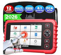 LAUNCH CRP129X V3.0 Valise Diagnostic Auto, 4 Système(ABS/SRS/TCM/Moteur), 12 Réinitialisations, OBD2 Diagnostic Voiture Multimarque, Codage des injecteurs, Auto VIN, Test de Batterie