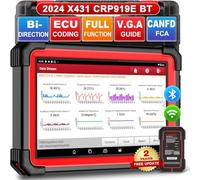 LAUNCH CRP919E BT Valise Diagnostic Auto, Système Complet obd2 Diagnostic français avec 37+ Fonctions de réinitialisation, Codage ECU, Can-FD& DOIP, FCA, BI-Directionnel obd2 Diagnostic Voiture