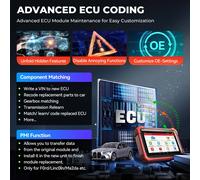LAUNCH CRP919X BT Vente Flash Scanner OBD2 Outil de Diagnostic Automobile Autoscanner Codage ECU Diagnostic Professionnel CANFD DOIP 2 Ans de Mises à Jour Gratuites EU RU Version