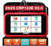 Launch Valise Diagnostic Auto CRP123E V2.0 obd2 Diagnostic français 4 Système(Moteur ABS SRS at) Diagnostic Voiture 7 Réinitialisations(Huile/EPB/SAS/BMS/accélérateur/DPF Réinitialisation Purge ABS