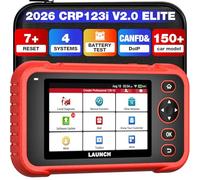 LAUNCH Valise Diagnostic Auto CRP123i V2 ELITE OBD2 Professionnelle - Compatible Toutes Marques,Diagnostic 4 Systèmes, 7 Réinitialisation Huile/SAS/Frein/BMS/DPF Purge de l'ABS, à Jour gratuites à Vie