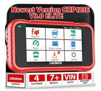 Launch Valise Diagnostic Auto CRP123E V2.0 obd2 Diagnostic français 4 Système(Moteur ABS SRS at) Diagnostic Voiture 7 Réinitialisations(Huile/EPB/SAS/BMS/accélérateur/DPF Réinitialisation Purge ABS