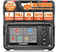 LAUNCH Valise Diagnostic Camion - CRP129 HD, Poids Lourd Scanner de Diagnostic Complet Lecteur de Code Système Complet pour Véhicules Lourds avec 7 Services Reset pour 99% Camions