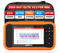 LAUNCH X431 Creader ELITE 2.0 BBA FGC Outils de diagnostic automobile Scanner OBD OBD2 pour tous les systèmes Codage ECU Test actif Mise à jour gratuite For BBA
