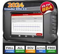 LAUNCH X431 Creader Elite 2.0 BBA OBD2 Scanner pour Benz/BMW/Audi Series, Outil de Diagnostic Bidirectionnel, Codage ECU,Tous Les Services, Tests OBD2 Complets, Lecteur de Code, AutoVIN