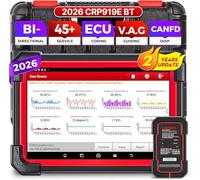 LAUNCH X431 CRP919E BT OBD2 Valise Diagnostic Auto Multimarque avec Système Complet, 45 Réinitialisation, Codage ECU, CANFD&DOIP, FCA AutoAuth, BI-Directionnel, Diagnostic Voiture Professionnel