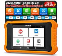 Launch X431 Elite 2.0 Pro pour VW Audi Skoda Seat Valise Diagnostic Auto, Outil de Balayage bidirectionnel pour Les véhicules V.A.G