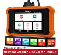 LAUNCH X431 Elite V2.0 OBD2 pour Renault Système Complet Outil de Diagnostic Bidirectionnel