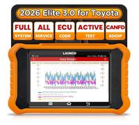 LAUNCH X431 OBD2 Creader Elite V3.0 pour Toyota Système Complet de Diagnostic Bidirectionnel, 50+ Fonctions Spéciales,Codage ECU