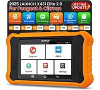 LAUNCH X431 OBD2 Elite V2.0 OBD2 pour Peugeot & pour Citroen, Système Complet de Diagnostic Bidirectionnel Qutil de Diagnostic