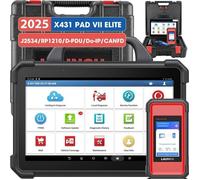 LAUNCH X431 PADVII avec J2534 Outil de reprogrammation Valise de diagnostic intelligent de carte topologique, 50+ services