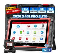 LAUNCH X431 PRO ELITE 8 pouces outils de Diagnostic de voiture français Auto OBD OBD2 Scanner tout le système CAN FD/DOIP Test actif 31 réinitialiser le codage ECU EU Version