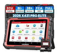 LAUNCH X431 PRO ELITE Outils de diagnostic automobile Pour tous systèmes CAN FD DOIP FCA Tous services Codage ECU Bidirectionnel Scanner OBD2 GLOBAL VERSION
