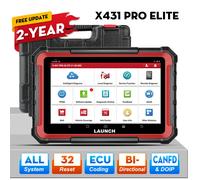 LAUNCH X431 PRO ELITE Scanner OBD OBD2 automobile, outils de diagnostic complets du système automobile, CANFD DOIP, codage ECU, contrôle bidirectionnel Global VErsion
