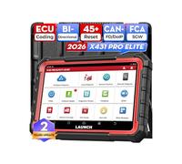 LAUNCH X431 Pro Elite Valise Diagnostic Auto Multimarque Diagnostic-Voiture,Codage Ligne ECU&Bidirectionnel,Diagnostic Complet Système,45+Fonctions Service,CANFD&DOIP,Extension Fonction Licence SGW