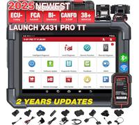 Launch X431 Pro TT Elite Valise Diagnostic Auto Diagnostic de Tous Les systèmes avec DBSCar VII Connecteur, Bi-directionnel, 38+ Réinitialisation, Codage ECU, CANFD&DOIP, FCA, Guide V.A.G.Diagnostic