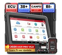 LAUNCH X431 PRO V5.0 Outil de diagnostic automobile 8 pouces, scanner OBD2 CANFD/DOIP SGW, tous systèmes, 37 fonctions de réinitialisation, codage ECU, bidirectionnel, outils de diagnostic automobile