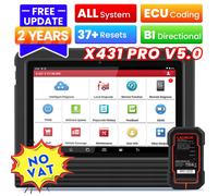 LAUNCH X431 PRO V5.0 Outil de diagnostic automobile 8 pouces, scanner OBD2 CANFD/DOIP SGW, tous systèmes, 37 fonctions de réinitialisation, codage ECU, bidirectionnel, outils de diagnostic automobile