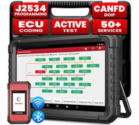 LAUNCH X431 PRO3S + ELITE outil de programmation avancé J2534 CAN FD DOIP codage en ligne tout le système outil de Diagnostic de voiture carte topologique with Non-16 Pin Box