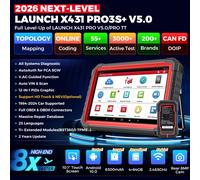 LAUNCH X431 PRO3S + V5.0 Outils de diagnostic automobile, carte topologique, CANFD/DOIP/FCA, OBD OBD2, codage de tous les systèmes ECU, test actif With Non-16pin Adapter BOX