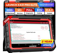 LAUNCH X431 PRO3S+ V5.0 Scanner OBD2, Codage ECU Bidirectionnel, Outil de Diagnostic Automobile Tous Systèmes, Tous Services CANFD FCA DOIP NO Non-16pin Adapter BOX