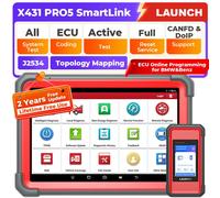 LAUNCH X431 PRO5 SmartLinkV2.0 Outils de diagnostic automobile J2534 Programmation Auto OBD2 Scanner de diagnostic Outil automobile professionnel 2 ans de mises à jour gratuites EU RU Version