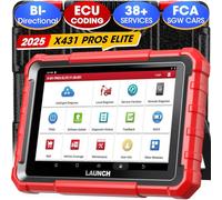 Launch X431 Pros Elite Valise Diagnostic Auto, Scanner de Diagnostic Automobile Bidirectionnel, 38+ Services, ECU Coding, CANFD&DoIP, Fonction Guide, 2 Ans de Mise à Jour Gratuite