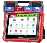 LAUNCH X431 Pros Elite Valise Diagnostic Auto, Scanner de Diagnostic Automobile Bidirectionnel, 45+ Services, ECU Coding, CANFD&DOIP, Fonction Guide, 2 Ans de Mise à Jour Gratuite