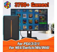 Launchbox - disque dur de jeu rétro, Console de jeu pour PS4/PS3/PS2/WiiU/Wii/N64/DC/PS1, pour Win PC/ordinateur portable avec plus de 3760 jeux PC/3D LBox 500GB HDD