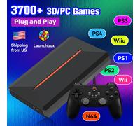 Launchbox OS-Console de jeu rétro portable HDD, 500 Go, avec plus de 3700 jeux PC/3D, pour PS4/PS3/PS2/PS1/Wii/Wiiu, pour Wins PC/Laptop Lbox 500GB-706W-2