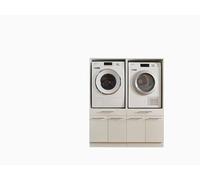 Laundreezy Stella Trading 2X Armoire pour Machine à Laver, Blanc - Armoire pour Machine à Laver certifiée TÜV avec Beaucoup d'espace de Rangement - 135 x 162 x 67,5 cm (L/H/P)