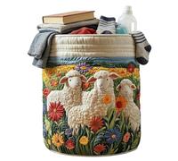 Laundry Basket, 71x50cm Soft Bohemia Hamper, Oversized Decorative Storage Bin, Hand-Woven Style Organizer for Bedroom and Living Room, Neutral Aesthetic for Blankets and Toys