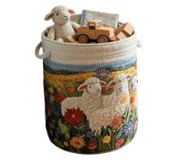 Laundry Basket - Bohemia Soft Foldable Fabric Large Dirty Clothes Hamper With Handles Quilted Storage Basket For Bedroom Bathroom Kids Room Living Room Nursery