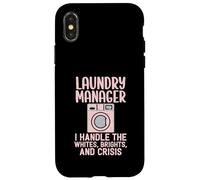 Laundry Manager I Handle The Crisis Funny Housekeeping Humour Coque pour iPhone X/XS