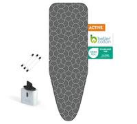 LaundrySpecialist Housse de table à repasser Active - 5 couches et repassage jusqu'à 50% plus rapide - Housse de table à repasser - Reflet vapeur - Taille XL de 48 à 53 cm et 133 à 140 cm - Housse