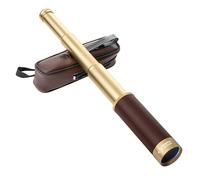 Laupha Télescope Pirate Rétro Monoculaire Zoomable 25x30 Vintage Longue Vue Enfant Lentille BAK-4 Imperméable Mini Télescope pour Adultes Camping Observation des Oiseaux