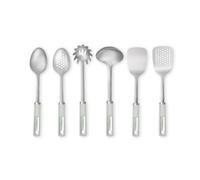 Laura Ashley 6 Pcs Lot Ustensile Cuisine en Acier Inox - Poignée Confort, Résistants à la Chaleur et Lavables au Lave-Vaisselle - Set Ustensile Cuisine Idéal pour Toutes vos Préparations